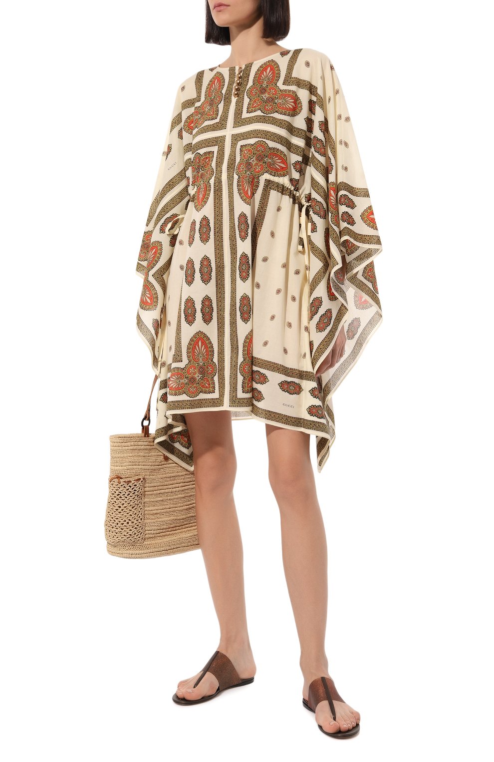 Хлопковая туника GUCCI, арт. 621037 ZAET1, фото 2
