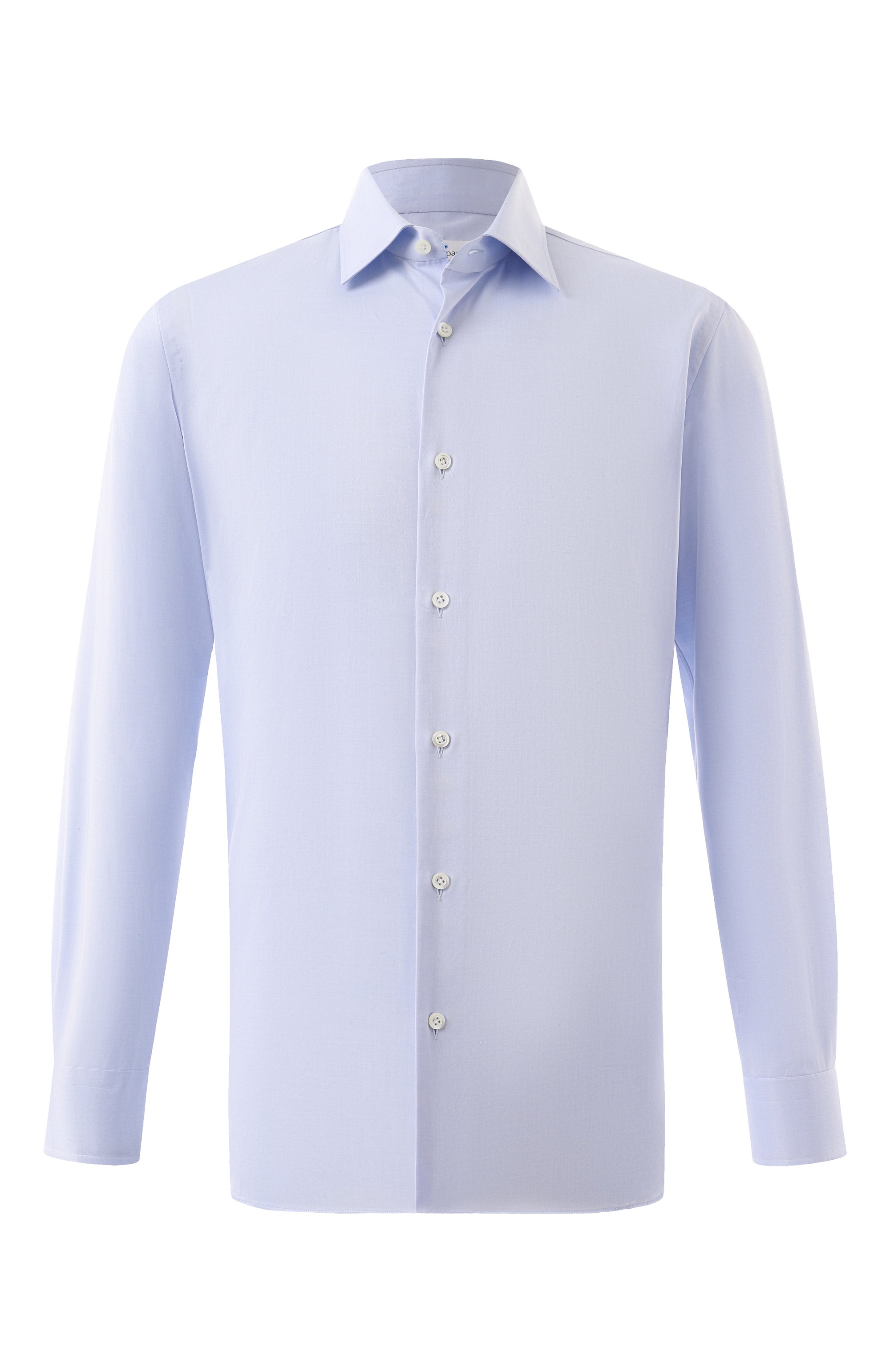 Хлопковая сорочка GIAMPAOLO голубого цвета по цене 36450 руб., арт. 908/TS15014, фото 1 Хлопковая сорочка GIAMPAOLO, арт. 908/TS15014, фото 1