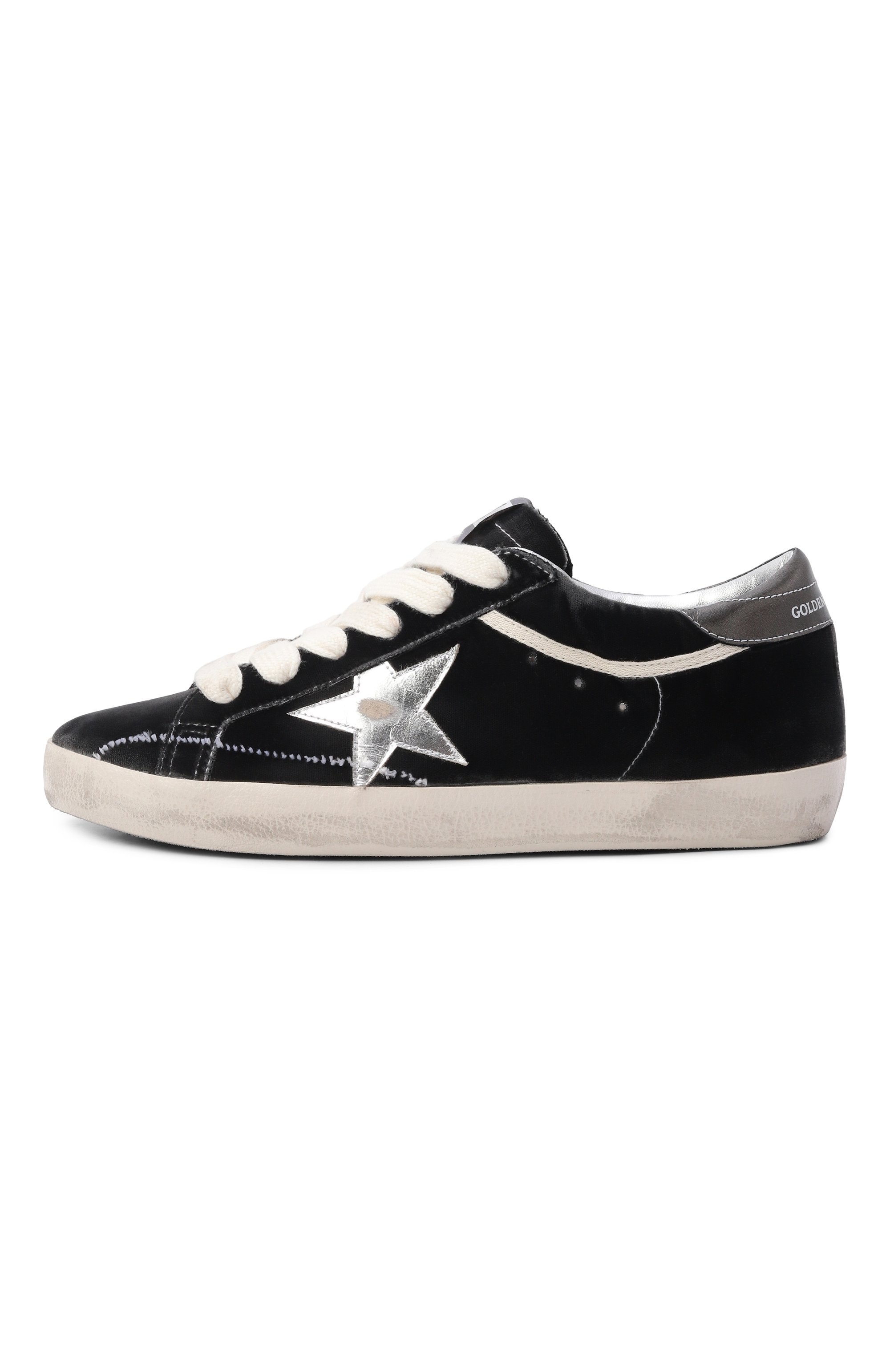 Комбинированные кеды super-star GOLDEN GOOSE DELUXE BRAND черного цвета по цене 76900 руб., арт. GWF01002.F008143, фото 4 Комбинированные кеды super-star GOLDEN GOOSE DELUXE BRAND, арт. GWF01002.F008143, фото 4