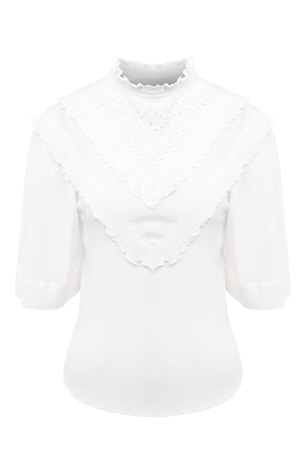 Блузка из хлопка и вискозы ISABEL MARANT ETOILE белого цвета по цене 33700 руб., арт. HT1817-20A048E/ID0A, фото 1 Блузка из хлопка и вискозы ISABEL MARANT ETOILE, арт. HT1817-20A048E/ID0A, фото 1