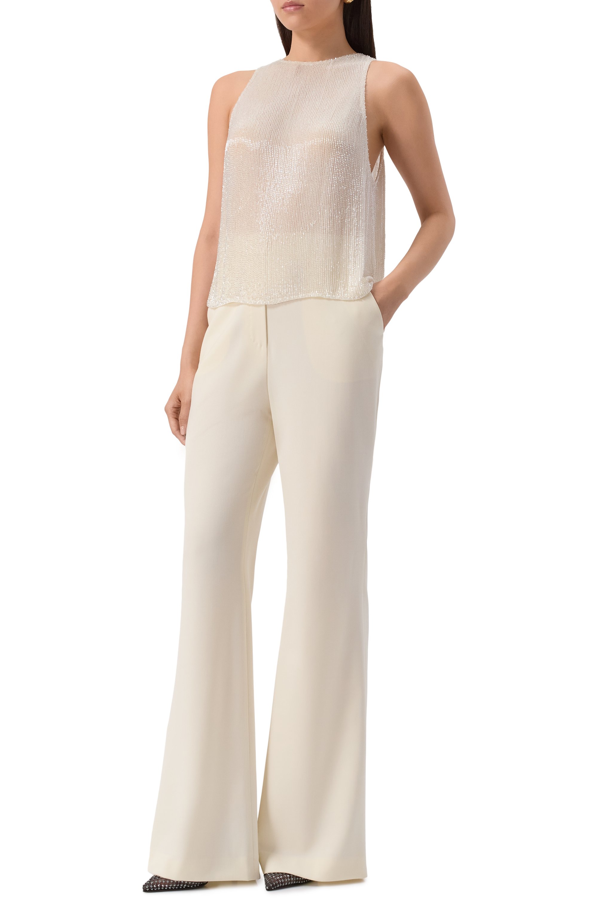 Шерстяные брюки LOUVE кремового цвета по цене 120000 руб., арт. 25-03-05-03-10-04-06, фото 2 Шерстяные брюки LOUVE, арт. 25-03-05-03-10-04-06, фото 2