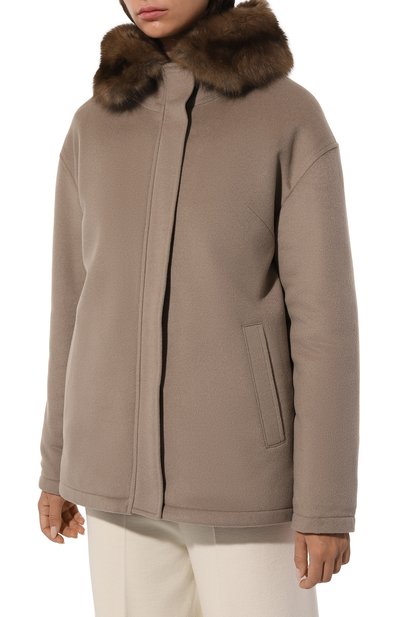 Пуховая парка с отделкой из меха соболя AMELI, арт. 230001, фото 3