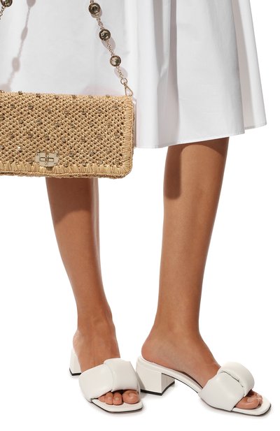 Кожаные мюли MIU MIU белого цвета по цене 76000 руб., арт. 5XX547-LYB-F0009-045, фото 3 Кожаные мюли MIU MIU, арт. 5XX547-LYB-F0009-045, фото 3