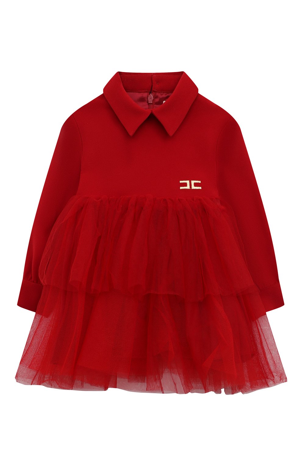 Платье ELISABETTA FRANCHI LA MIA BAMBINA красного цвета по цене 28450 руб., арт. EGAB1850/GA085, фото 1 Платье ELISABETTA FRANCHI LA MIA BAMBINA, арт. EGAB1850/GA085, фото 1