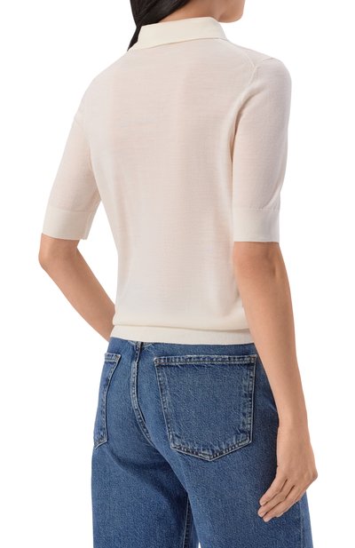 Шерстяное поло BOSS кремового цвета по цене 19950 руб., арт. 50545015, фото 4 Шерстяное поло BOSS, арт. 50545015, фото 4