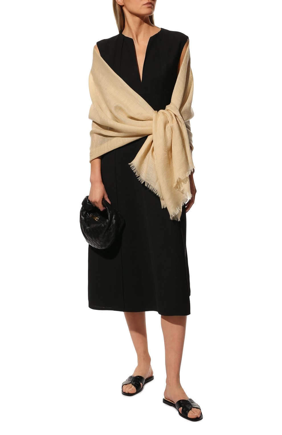 Шарф из кашемира и льна jumeirah LORO PIANA, арт. FAM1871, фото 2