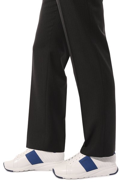 Кожаные кроссовки ZILLI белого цвета по цене 159500 руб., арт. H0094AM1013VSWR01, фото 3 Кожаные кроссовки ZILLI, арт. H0094AM1013VSWR01, фото 3