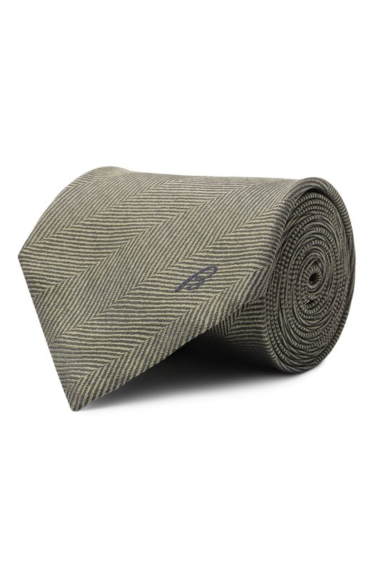 Шелковый галстук Brioni 062I00/0C427 Зелёный 062I00/0C427