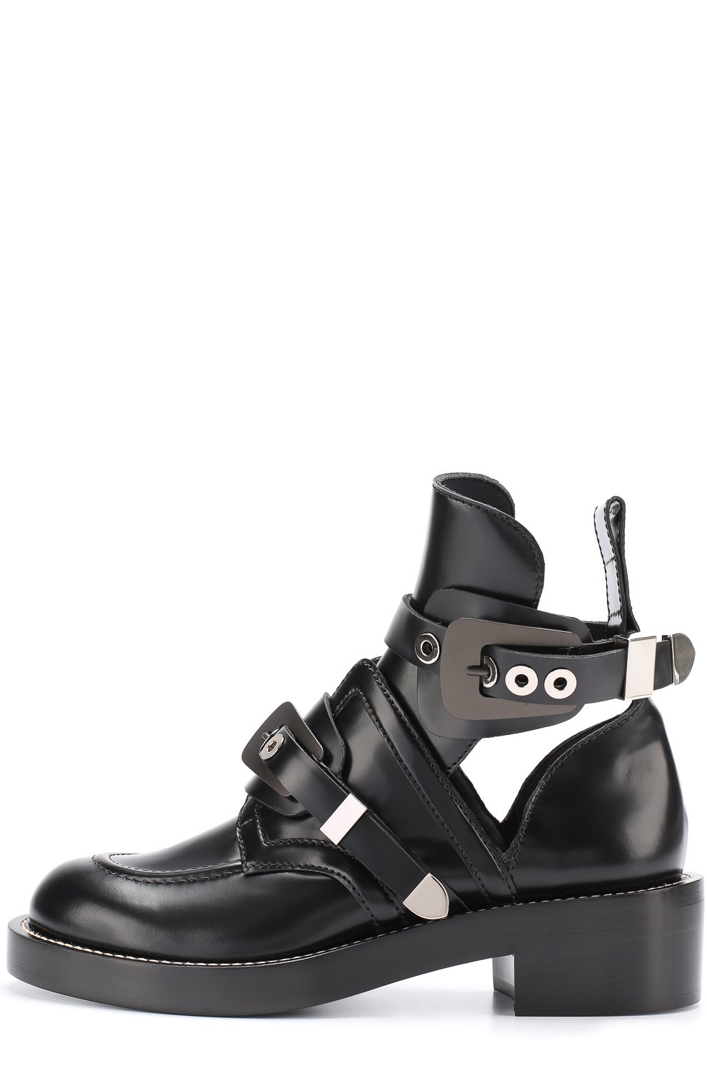 Кожан ые ботинки creepers с ремешками BALENCIAGA, арт. 477196/WART0, фото 3