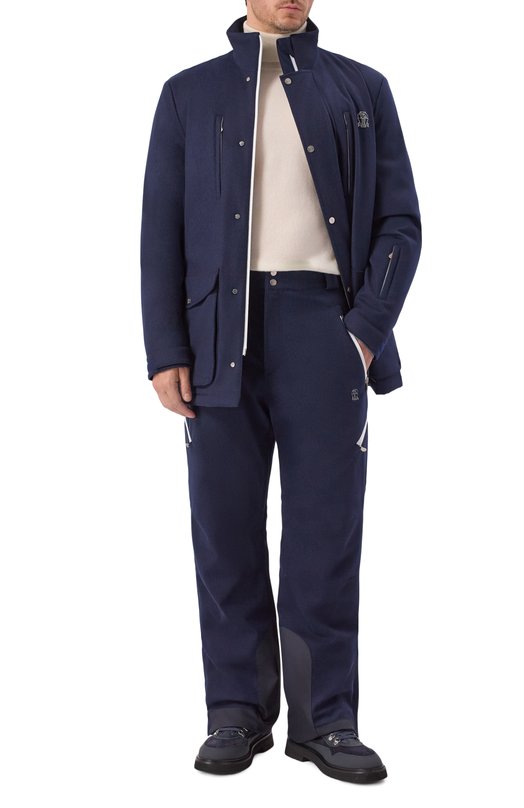 Шерстяные брюки Brunello Cucinelli MM470KP06 Синий  MM470KP06 Фото 2