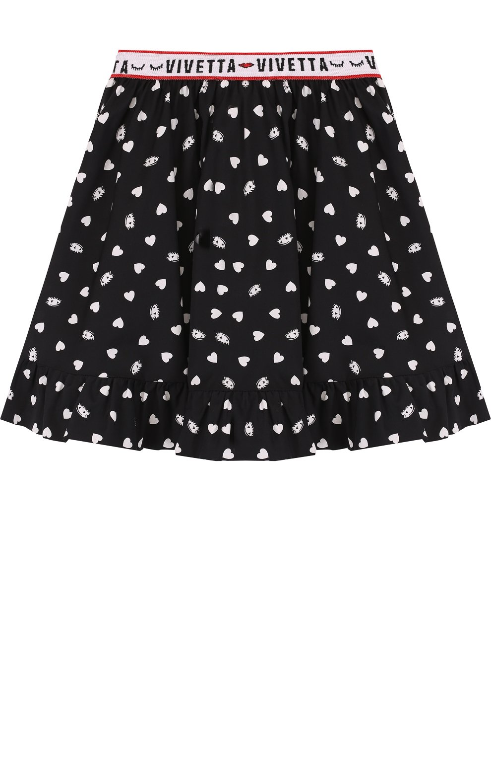 Хлопковая юбка свободного кроя с принтом и эластичным поясом VIVETTA, арт. 81 VB420/VIC, фото 2