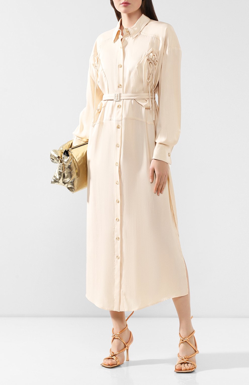 Платье из смеси вискозы и шелка JACQUEMUS, арт. 193DR07/18130, фото 2