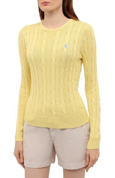 Хлопковый пуловер POLO RALPH LAUREN желтого цвета по цене 19650 руб., арт. 211580009, фото 3 Хлопковый пуловер POLO RALPH LAUREN, арт. 211580009, фото 3