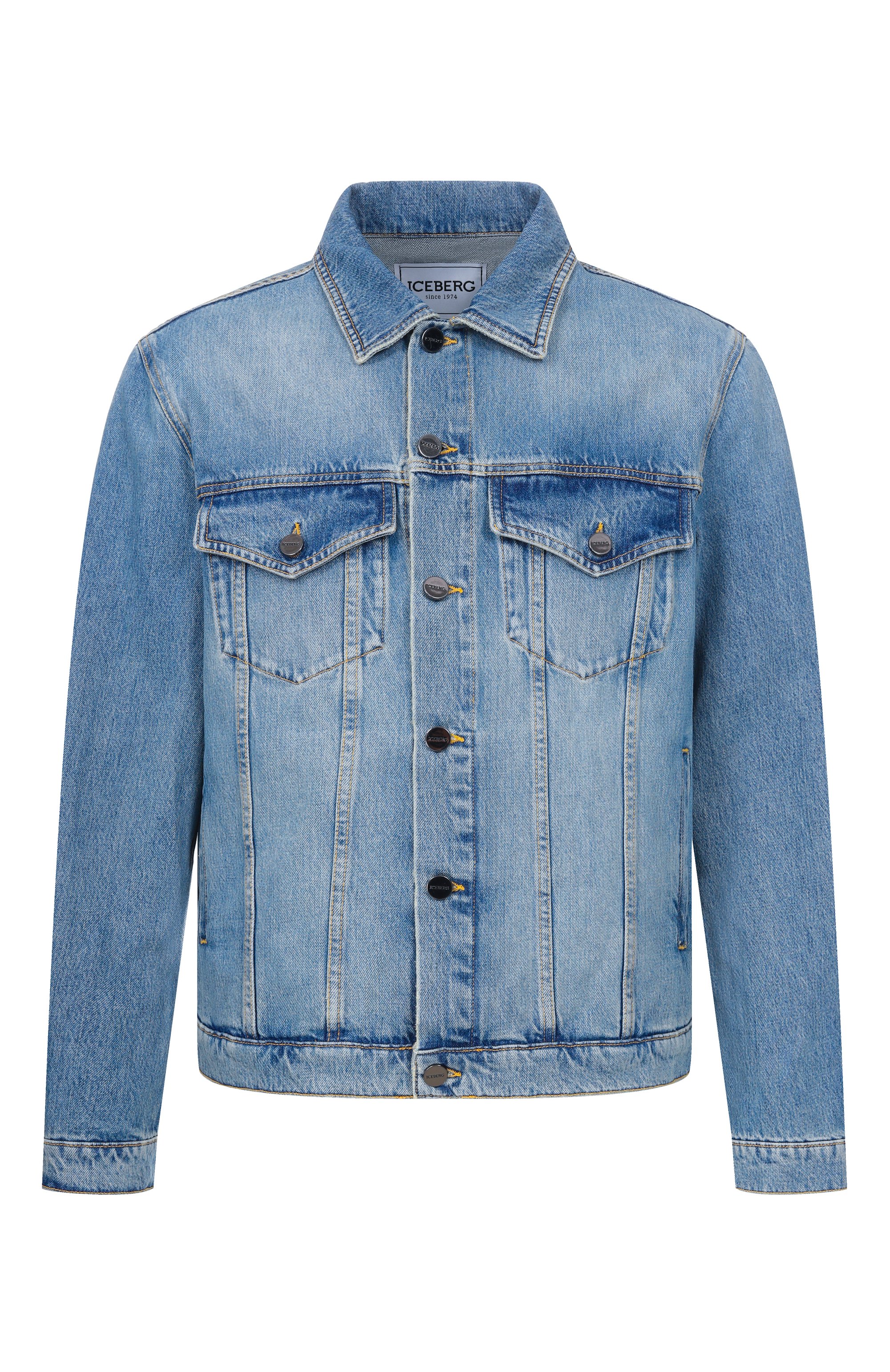 Джинсовая куртка ICEBERG синего цвета по цене 47050 руб., арт. 0050/0273, фото 1 Джинсовая куртка ICEBERG, арт. 0050/0273, фото 1