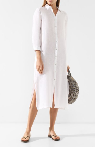 Льняное платье-рубашка 120% LINO, арт. P0W4759/B317/000, фото 2