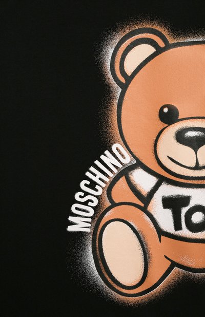 Хлопковая футболка MOSCHINO, арт. HQM02X/LBA18/10A-14A, фото 3