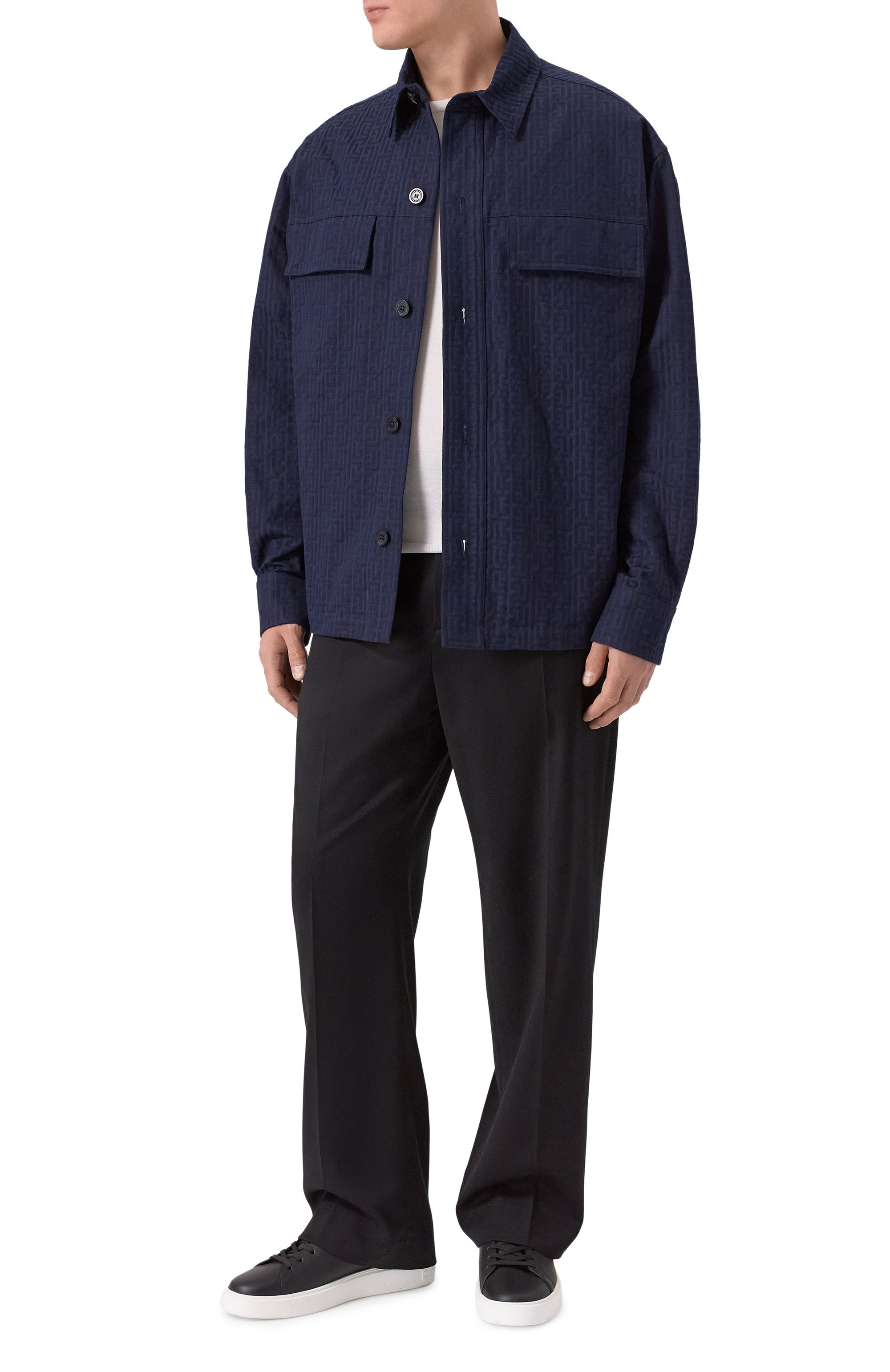 Хлопковая куртка-рубашка BALMAIN, арт. GH1TH881/CG41, фото 2