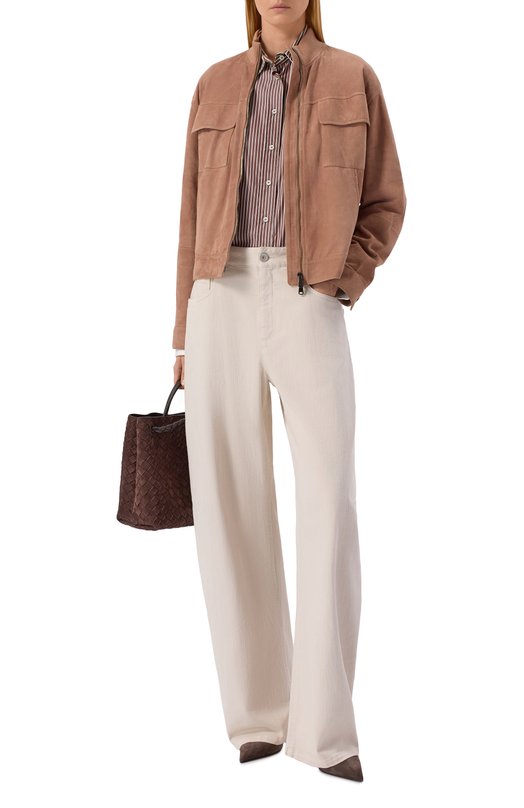 Джинсы Brunello Cucinelli MH137P4057 Кремовый  MH137P4057 Фото 2