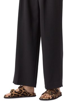 Женские комбинированные шлепанцы DOLCE & GABBANA леопардового цвета, арт. CQ0632/A6L97 | Фото 3 (Материал внешний: Текстиль, Натуральная кожа; Подошва: Плоская; Материал внутренний: Натуральная кожа; Размерность: Идёт в размер; Автоматизация ТО: Проставлено; Автоматизация состава: Проставлено)