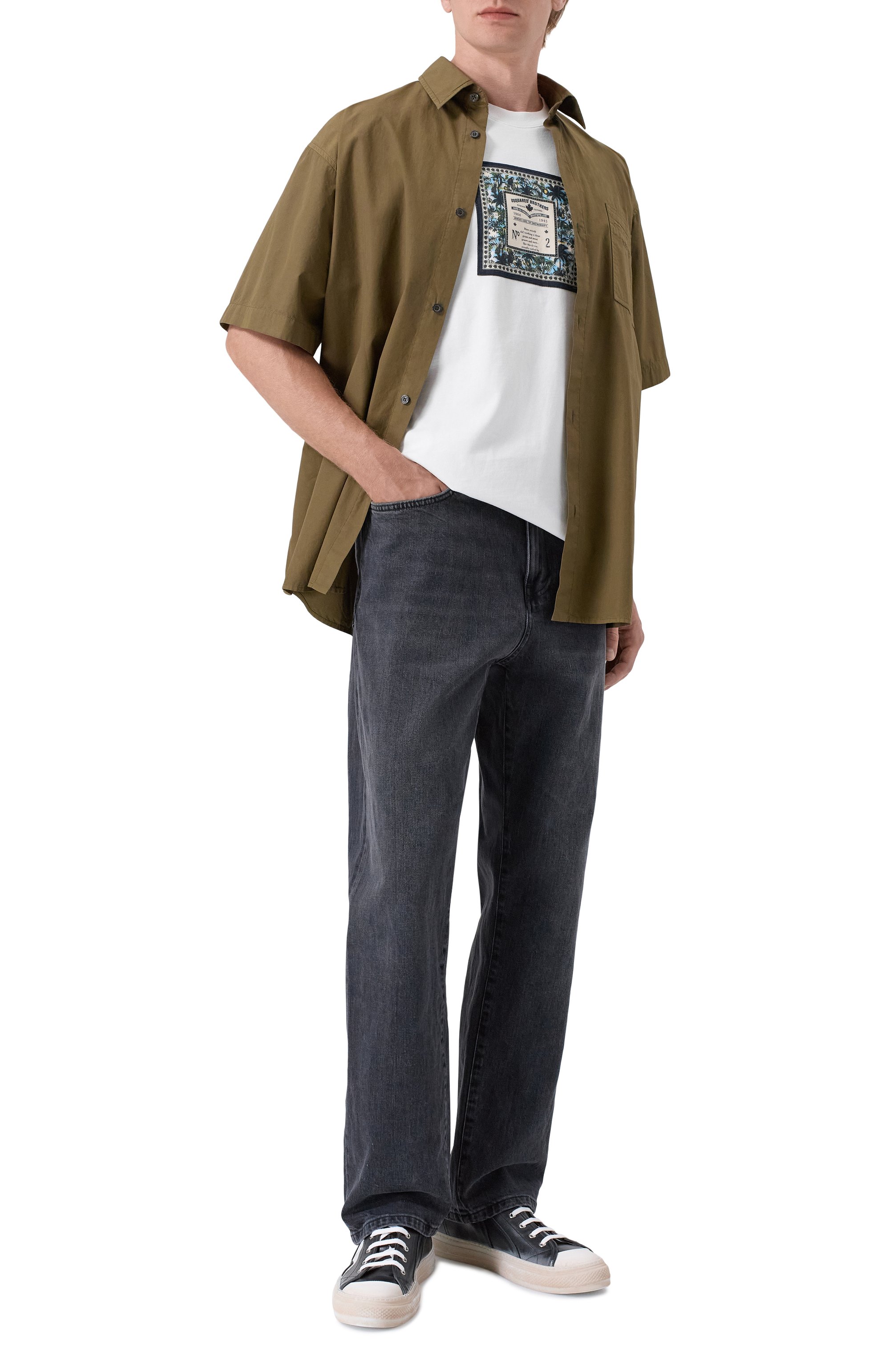 Хлопковая футболка DSQUARED2, арт. S74GD1557/D20106, фото 2