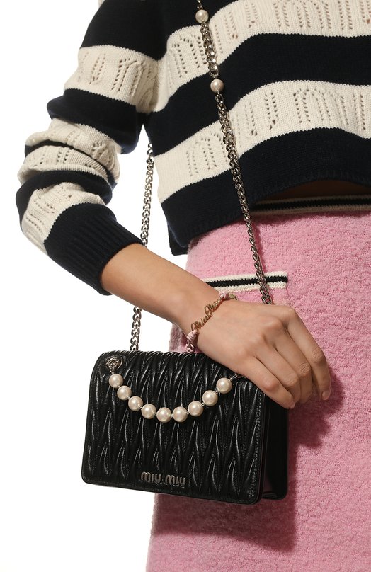 Кожаный браслет Miu Miu 5IB401-2F33-F0D91 Розовый  5IB401-2F33-F0D91 Фото 2