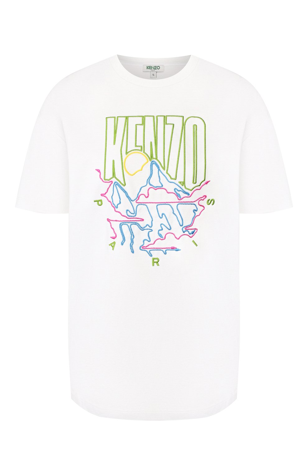 Хлопковая футболка KENZO белого цвета по цене 27600 руб., арт. F962TS950939, фото 1 Хлопковая футболка KENZO, арт. F962TS950939, фото 1