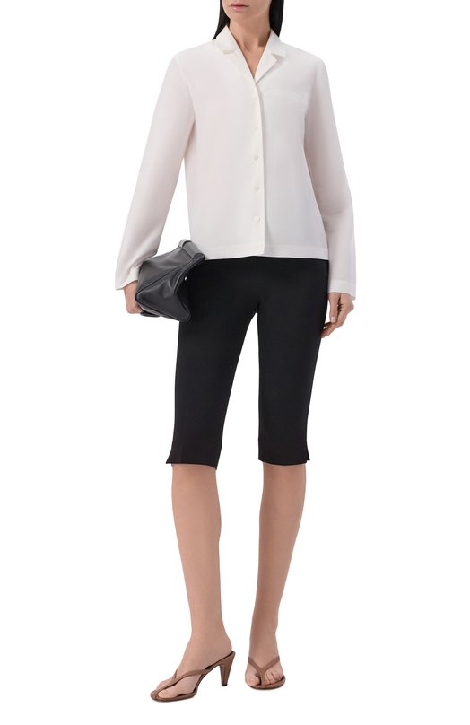 Рубашка из хлопка и шелка 12 STOREEZ 137581 Белый  137581 Фото 2