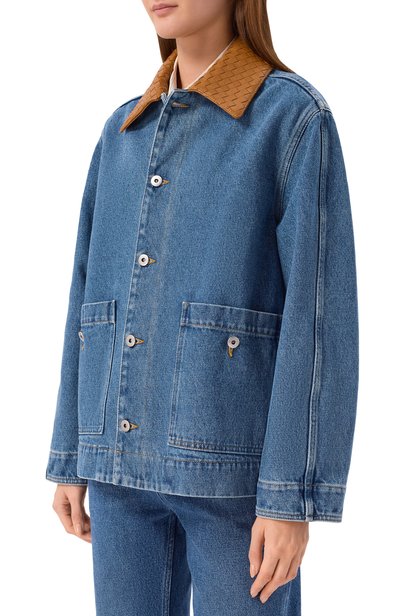 Джинсовая куртка BOTTEGA VENETA голубого цвета по цене 369500 руб., арт. A00705/V69P0, фото 3 Джинсовая куртка BOTTEGA VENETA, арт. A00705/V69P0, фото 3