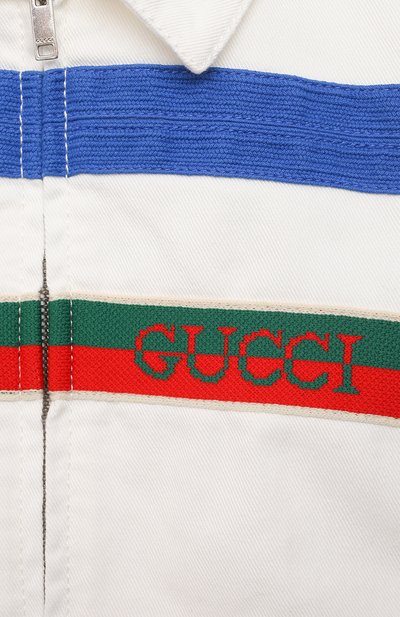 Хлопковый бомбер GUCCI белого цвета по цене 61850 руб., арт. 638156/XDBJL, фото 3 Хлопковый бомбер GUCCI, арт. 638156/XDBJL, фото 3