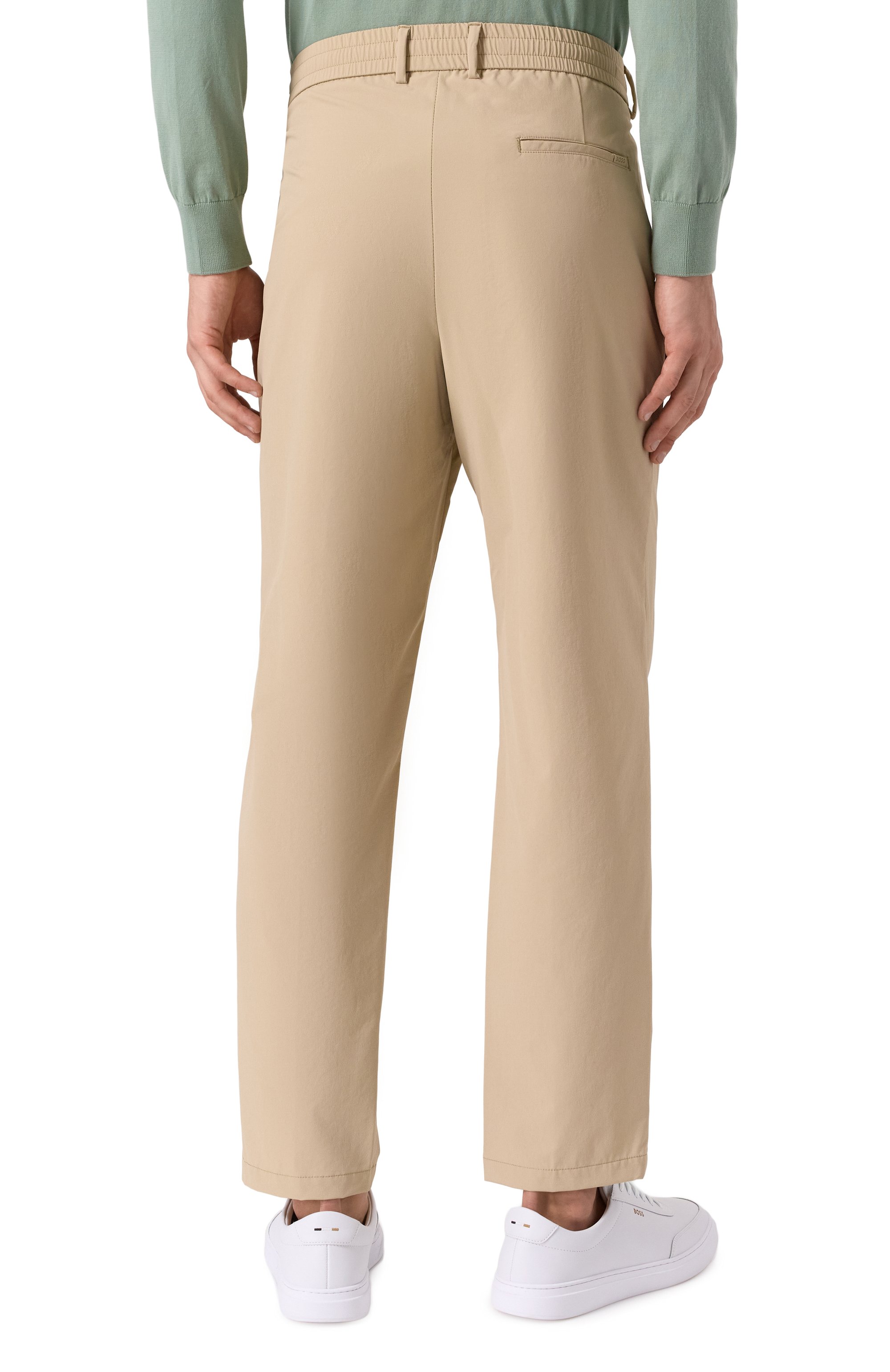 Брюки BOSS бежевого цвета по цене 23950 руб., арт. 50538640, фото 4 Брюки BOSS, арт. 50538640, фото 4