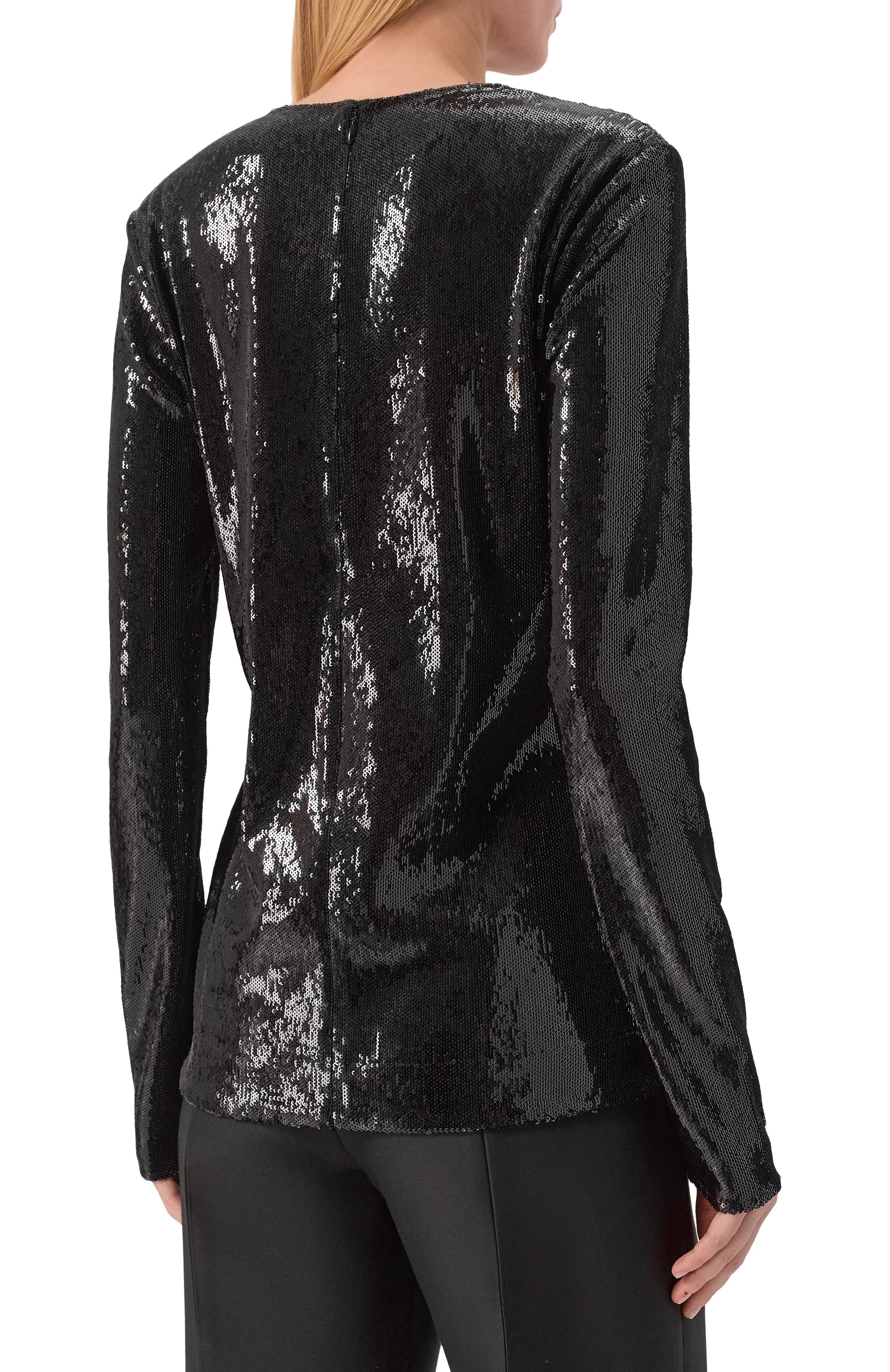 Топ с отделкой пайетками TOTEME, арт. 261-WRT0732-FB0593, фото 4