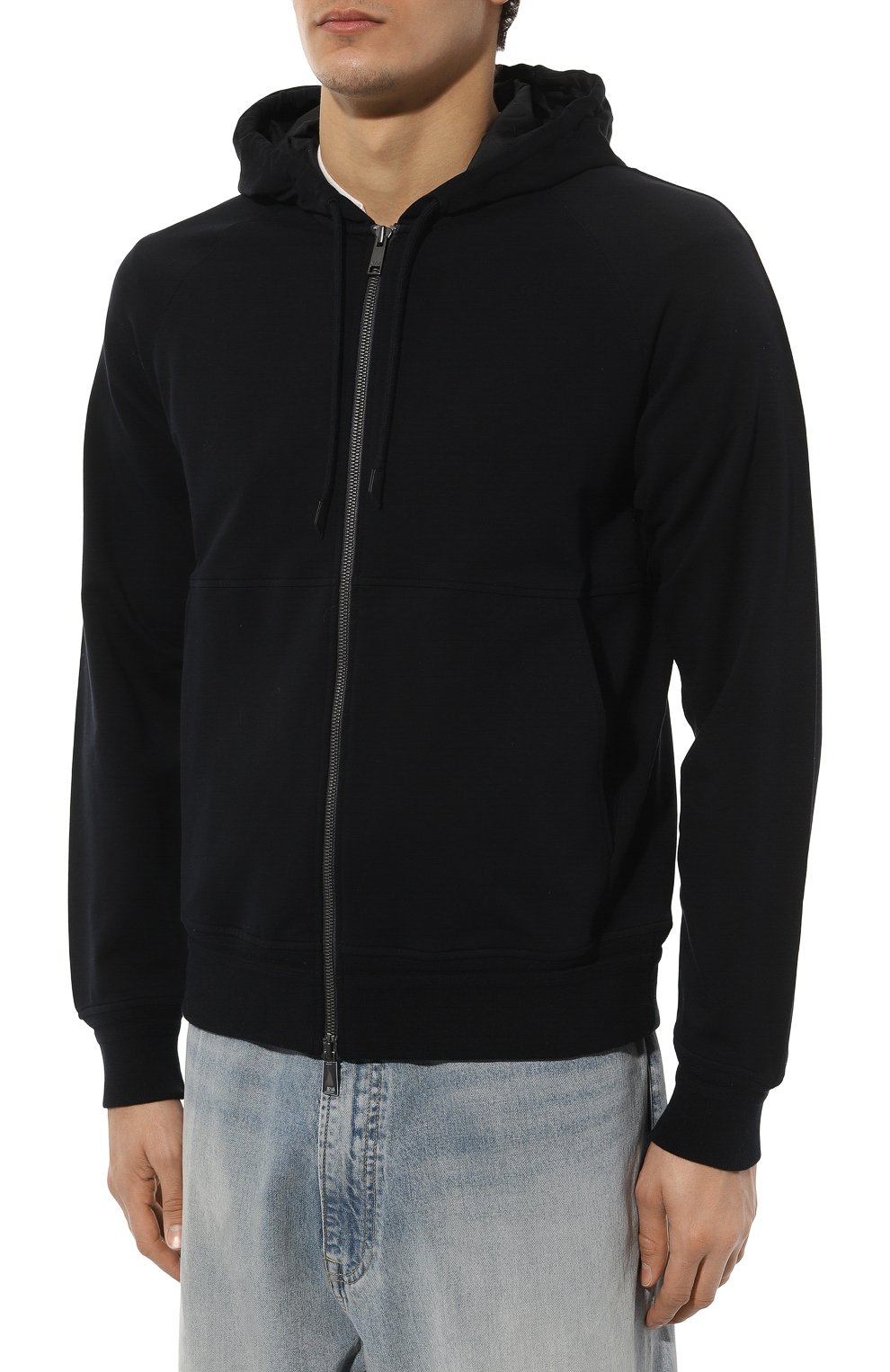 Хлопковая толстовка ZEGNA темно-синего цвета по цене 87950 руб., арт. UC553A6/C859, фото 3 Хлопковая толстовка ZEGNA, арт. UC553A6/C859, фото 3