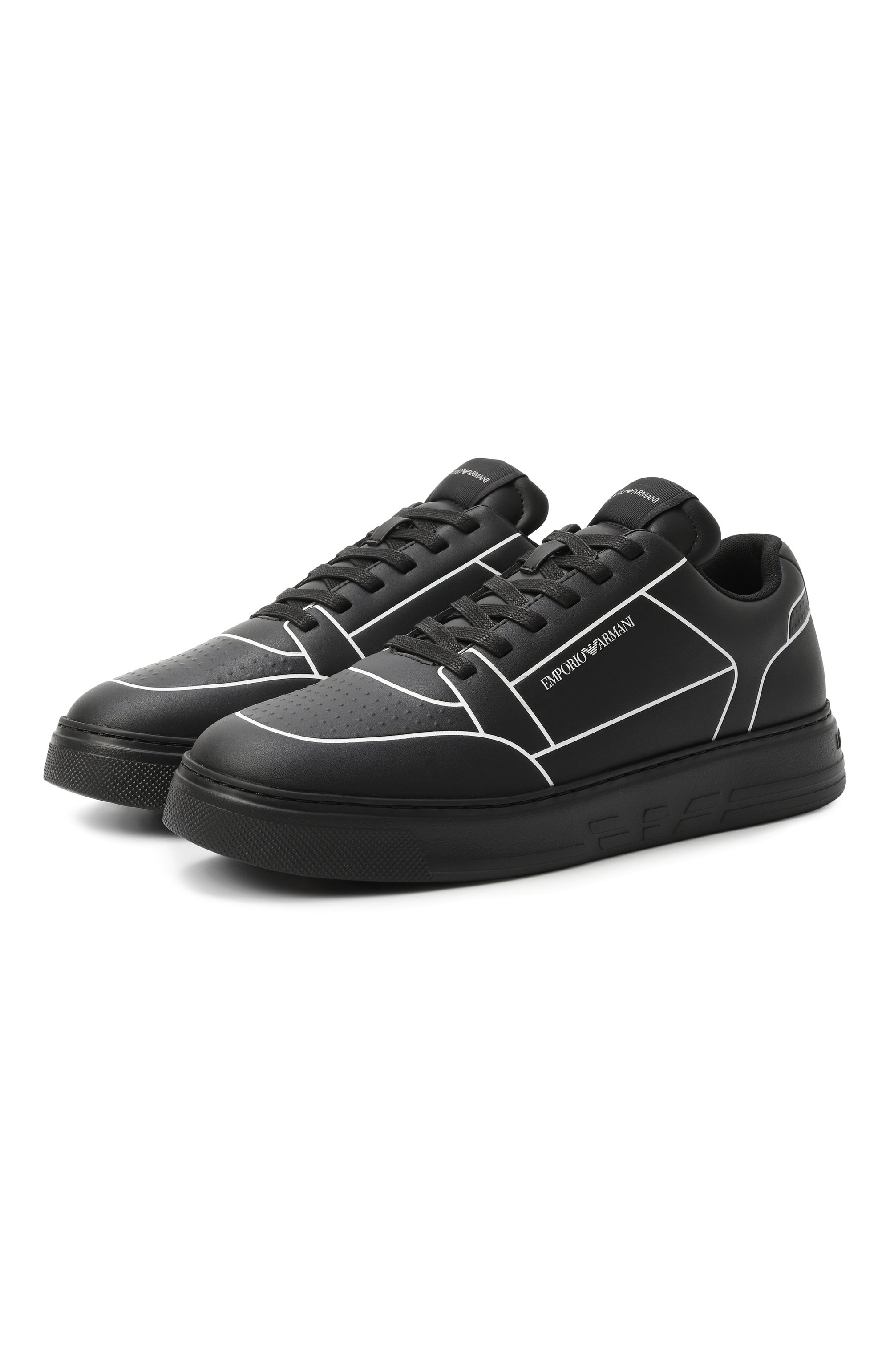 Кожаные кеды EMPORIO ARMANI, арт. EM002852/AF18014, фото 1