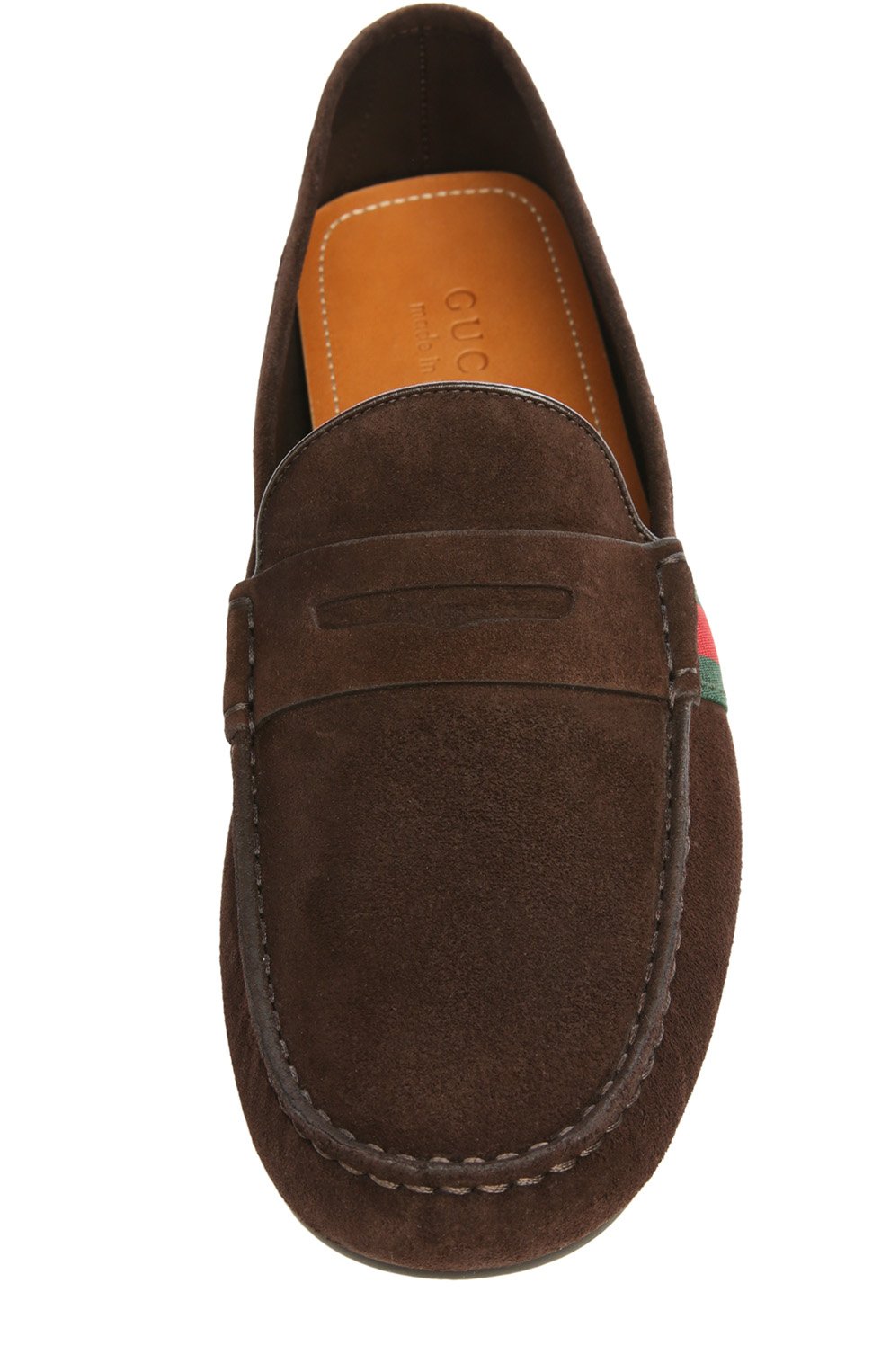 Мокасины GUCCI темно-коричневого цвета по цене 28900 руб., арт. 407411/CMAK0, фото 4 Мокасины GUCCI, арт. 407411/CMAK0, фото 4