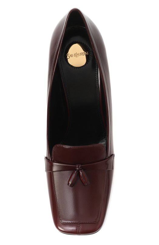 Кожаные туфли Chloé 90 Saint Laurent 841175/AAEHF Бордовый  841175/AAEHF Фото 6