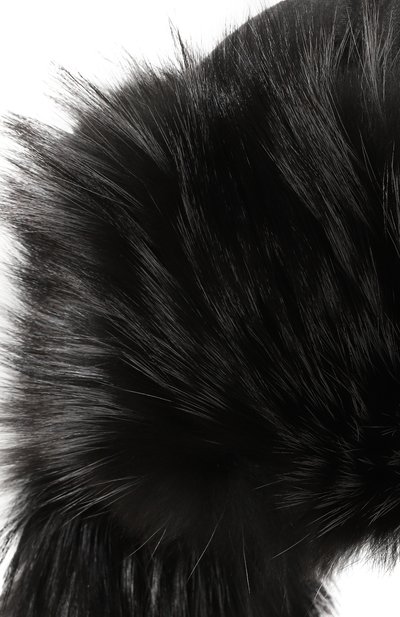 Шапка-ушанка с мехом песца YVES SALOMON темно-серого цвета по цене 82900 руб., арт. 23WAA030XXFLRD, фото 4 Шапка-ушанка с мехом песца YVES SALOMON, арт. 23WAA030XXFLRD, фото 4