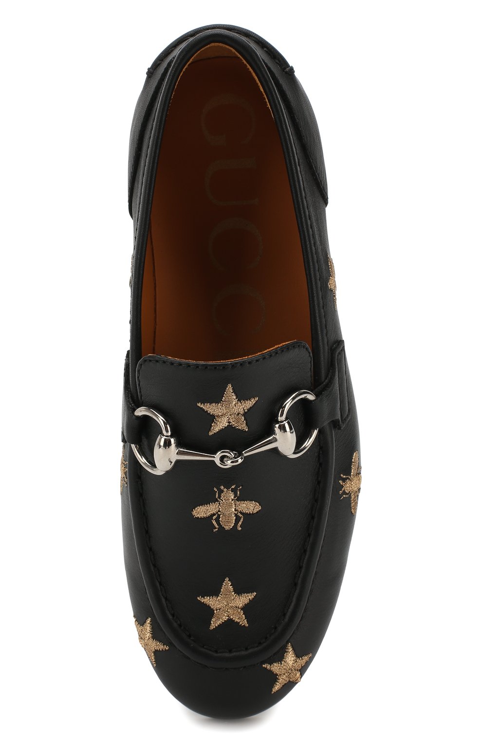 Кожаные лоферы с пряжкой GUCCI, арт. 532695/BLN00, фото 4