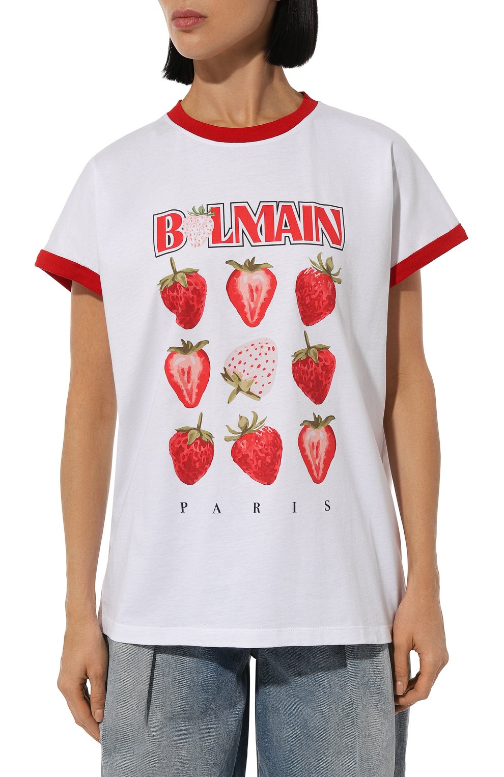 Хлопковая футболка BALMAIN, арт. DF0EF010/GE27, фото 3