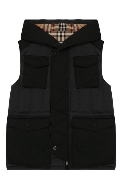 Пуховый жилет с капюшоном BURBERRY, арт. 8011842, фото 1