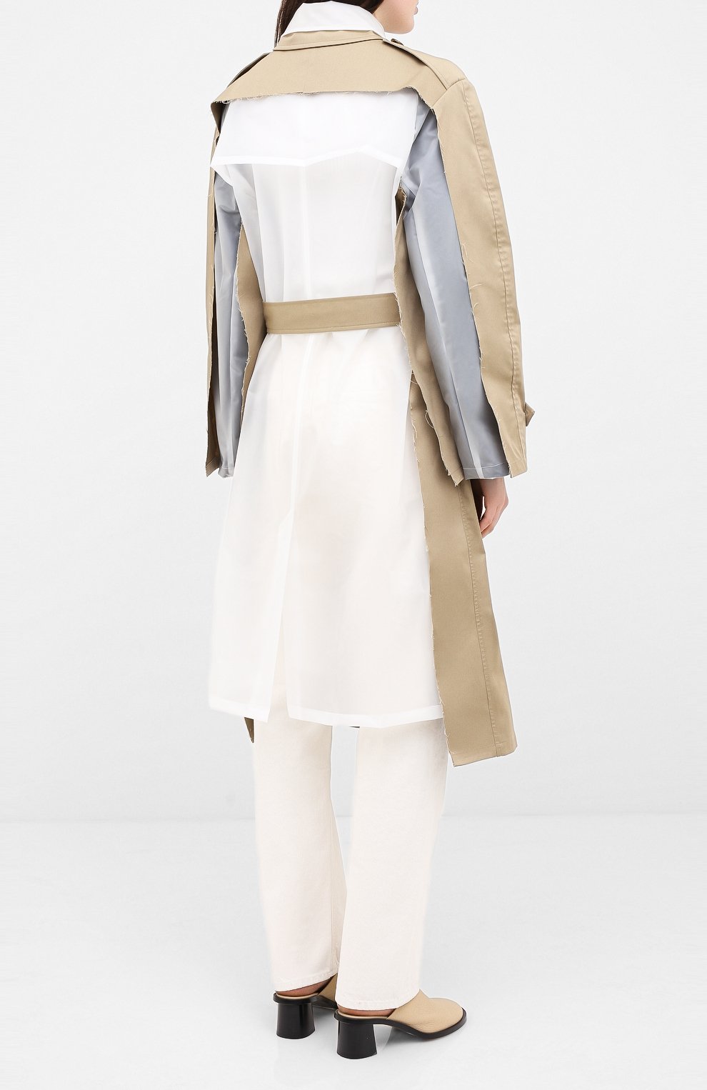 Тренч VETEMENTS, арт. WAH21JA007 1007/TRANSPARENT/BEIGE, фото 4
