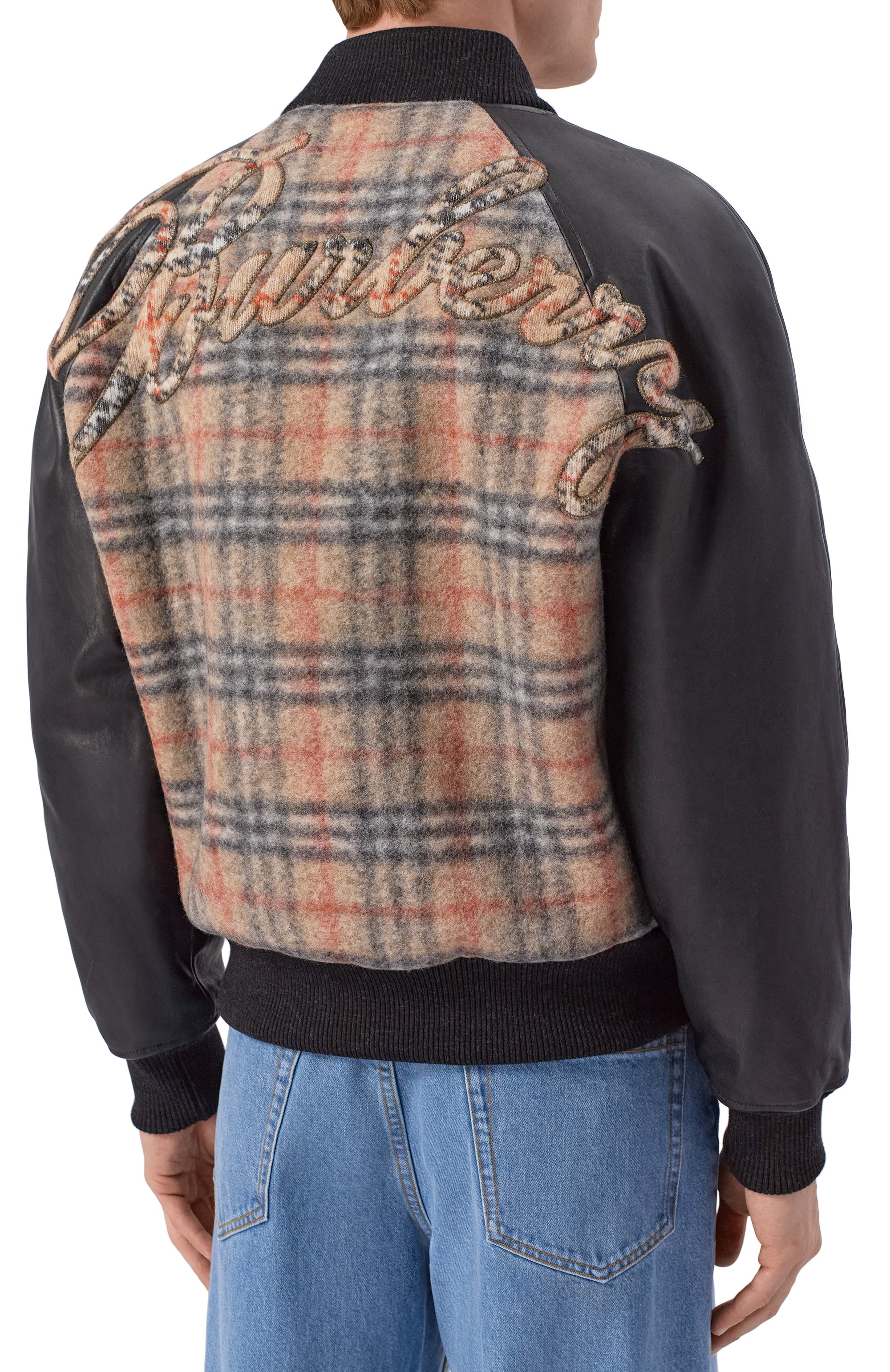 Комбинированный бомбер BURBERRY, арт. 8119190, фото 4