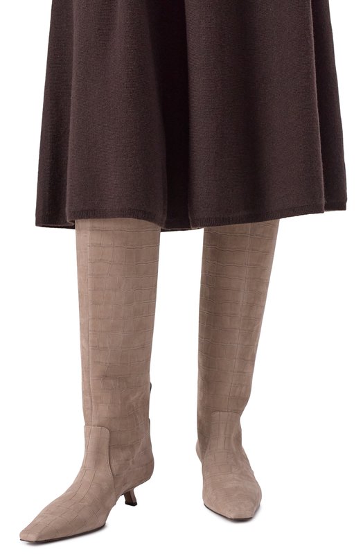 Сапоги из нубука Brunello Cucinelli MZDCC3057P Бежевый  MZDCC3057P Фото 2