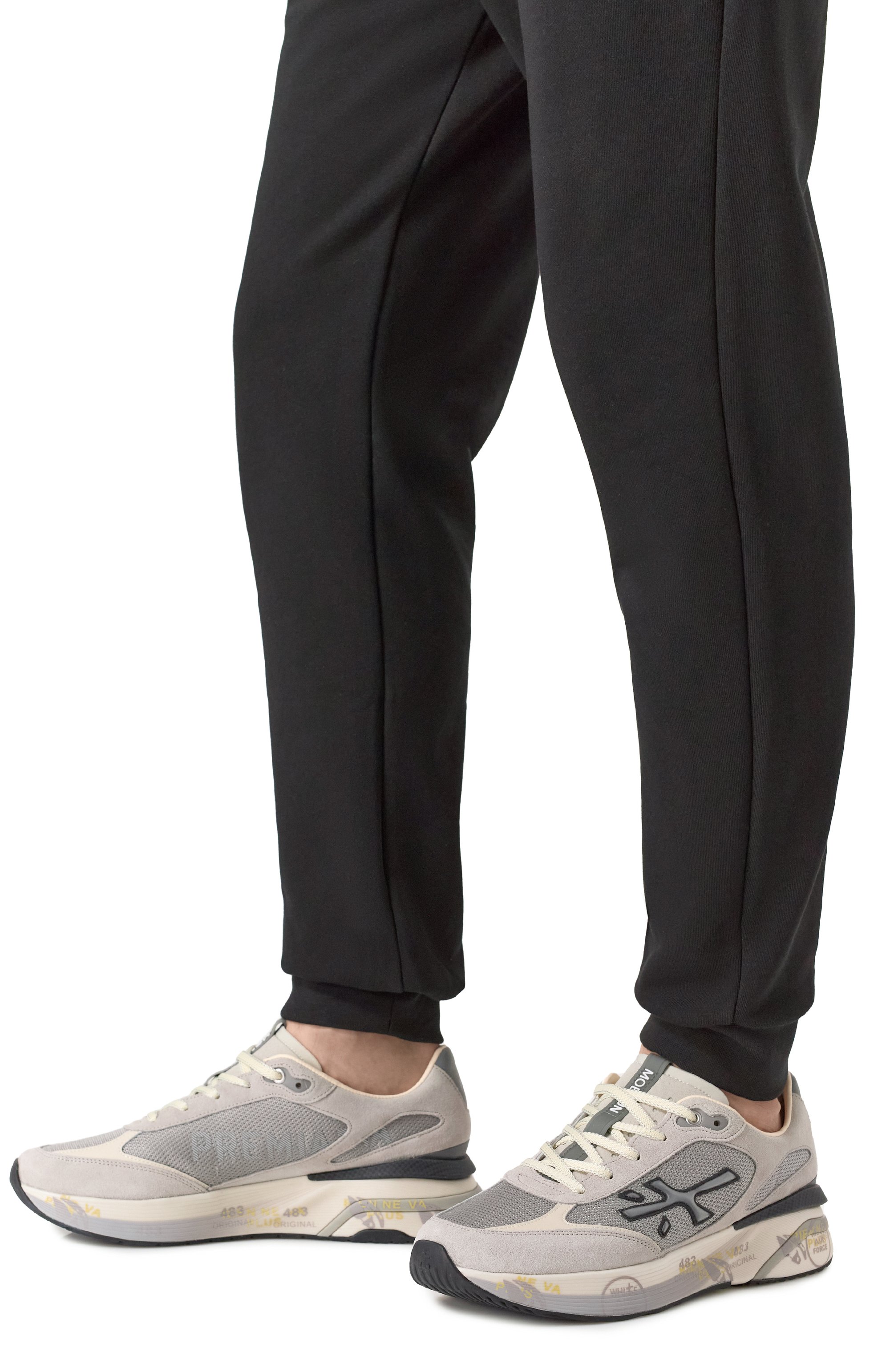 Комбинированные кроссовки moerun PREMIATA серого цвета по цене 33600 руб., арт. M0ERUN/VAR 7304, фото 3 Комбинированные кроссовки moerun PREMIATA, арт. M0ERUN/VAR 7304, фото 3