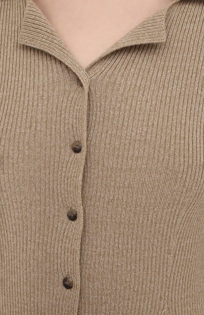 Шерстяной кардиган NANUSHKA бежевого цвета по цене 35650 руб., арт. SID_BEIGE_MELANGE W00L KNIT, фото 5 Шерстяной кардиган NANUSHKA, арт. SID_BEIGE_MELANGE W00L KNIT, фото 5