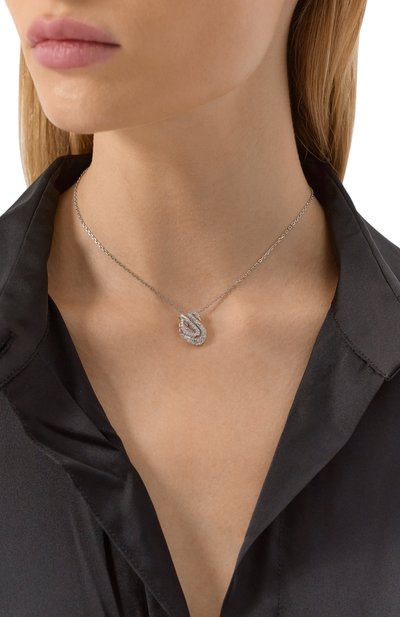 Колье swan SWAROVSKI серебряного цвета по цене 22950 руб., арт. 5732412, фото 2 Колье swan SWAROVSKI, арт. 5732412, фото 2
