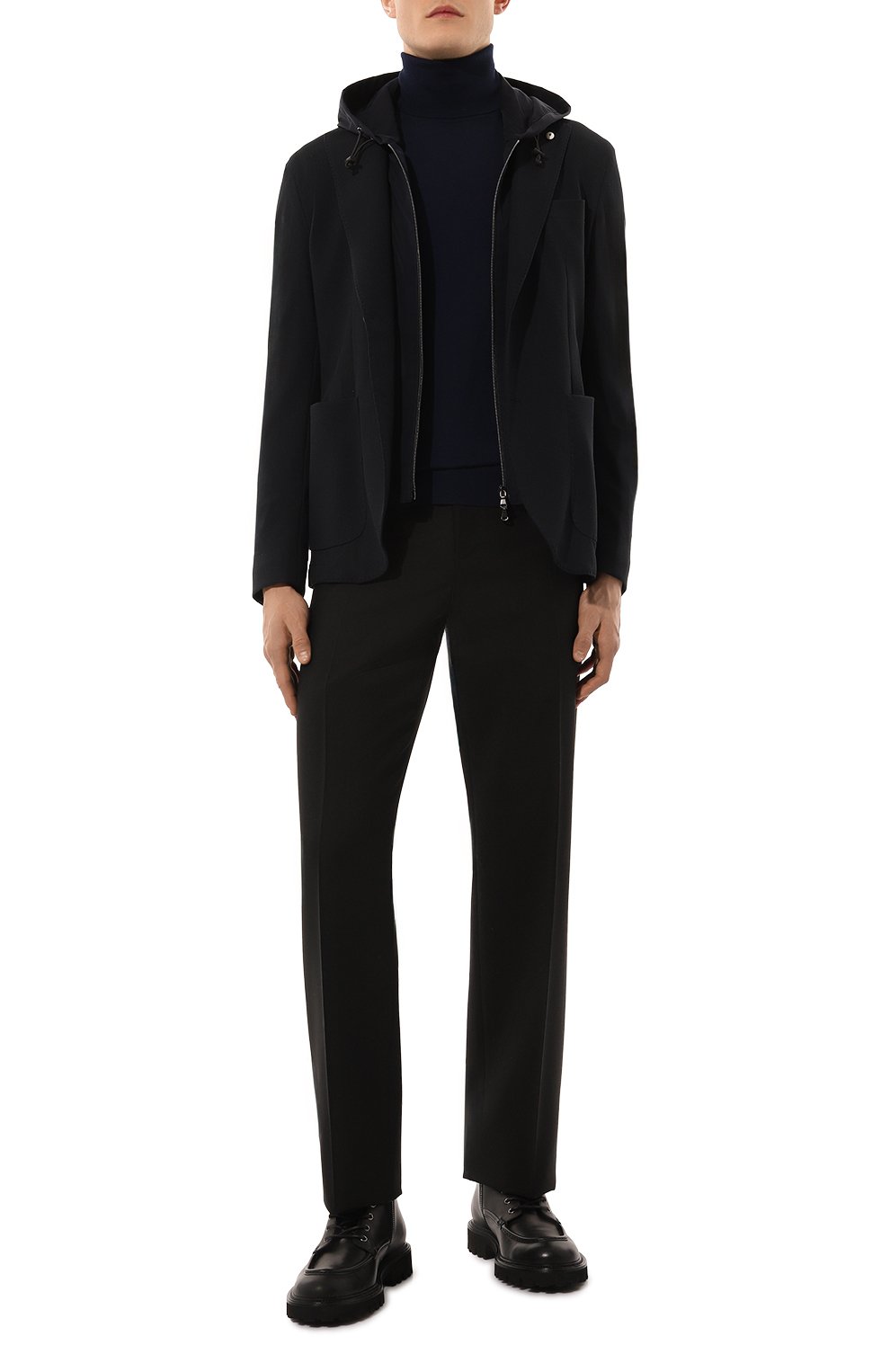 Однобортный пиджак L.B.M. 1911 темно-синего цвета по цене 113000 руб., арт. 2846/25204, фото 2 Однобортный пиджак L.B.M. 1911, арт. 2846/25204, фото 2