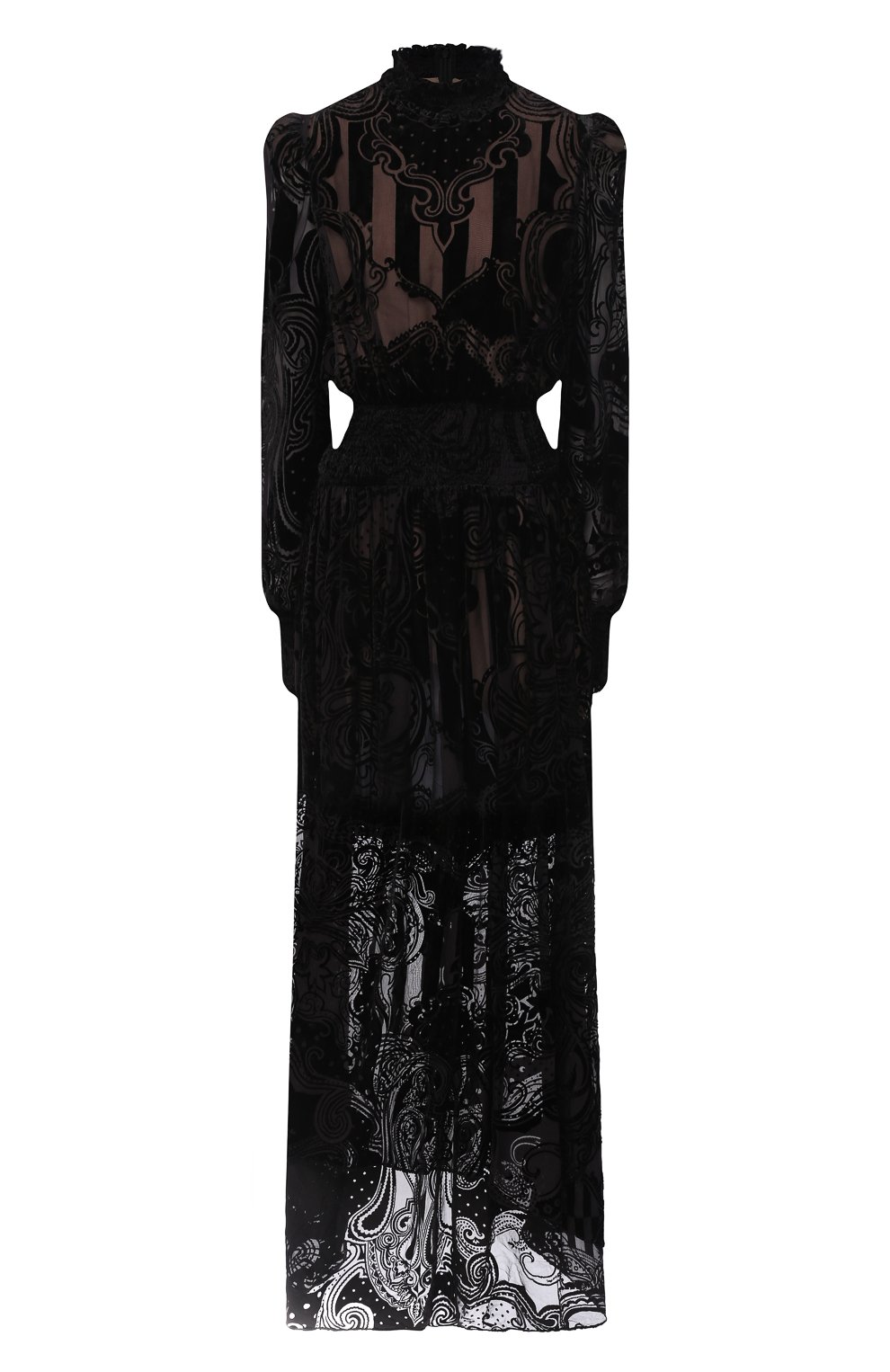 Платье из вискозы и шелка BALMAIN черного цвета по цене 597500 руб., арт. UF16894/V121, фото 1 Платье из вискозы и шелка BALMAIN, арт. UF16894/V121, фото 1