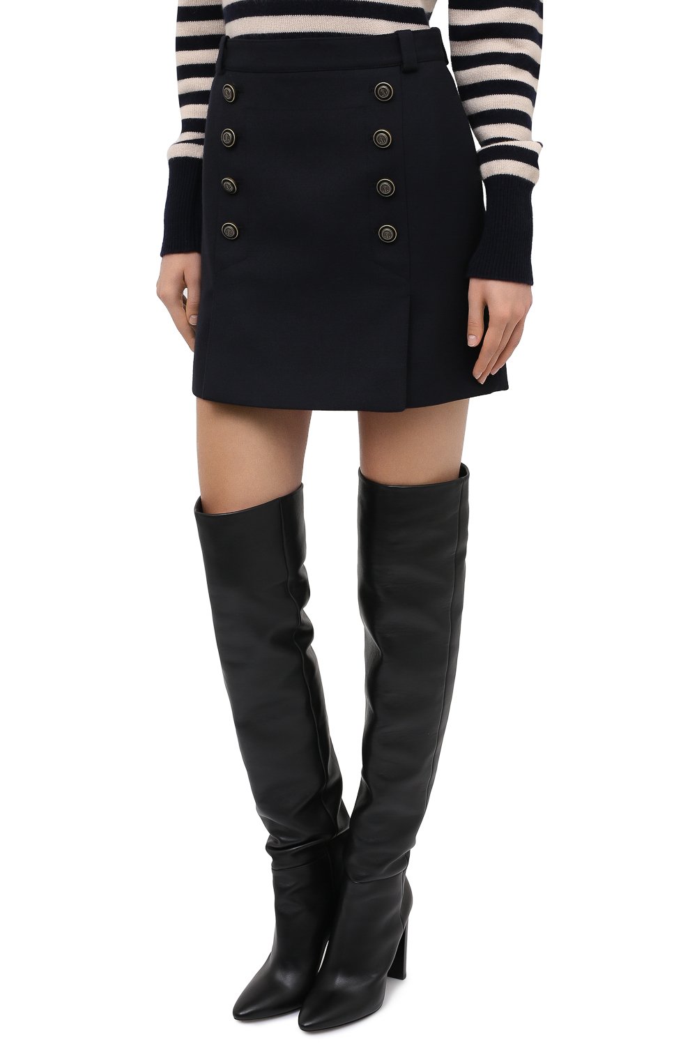 Шерстяная юбка SAINT LAURENT, арт. 625253/Y221W, фото 4