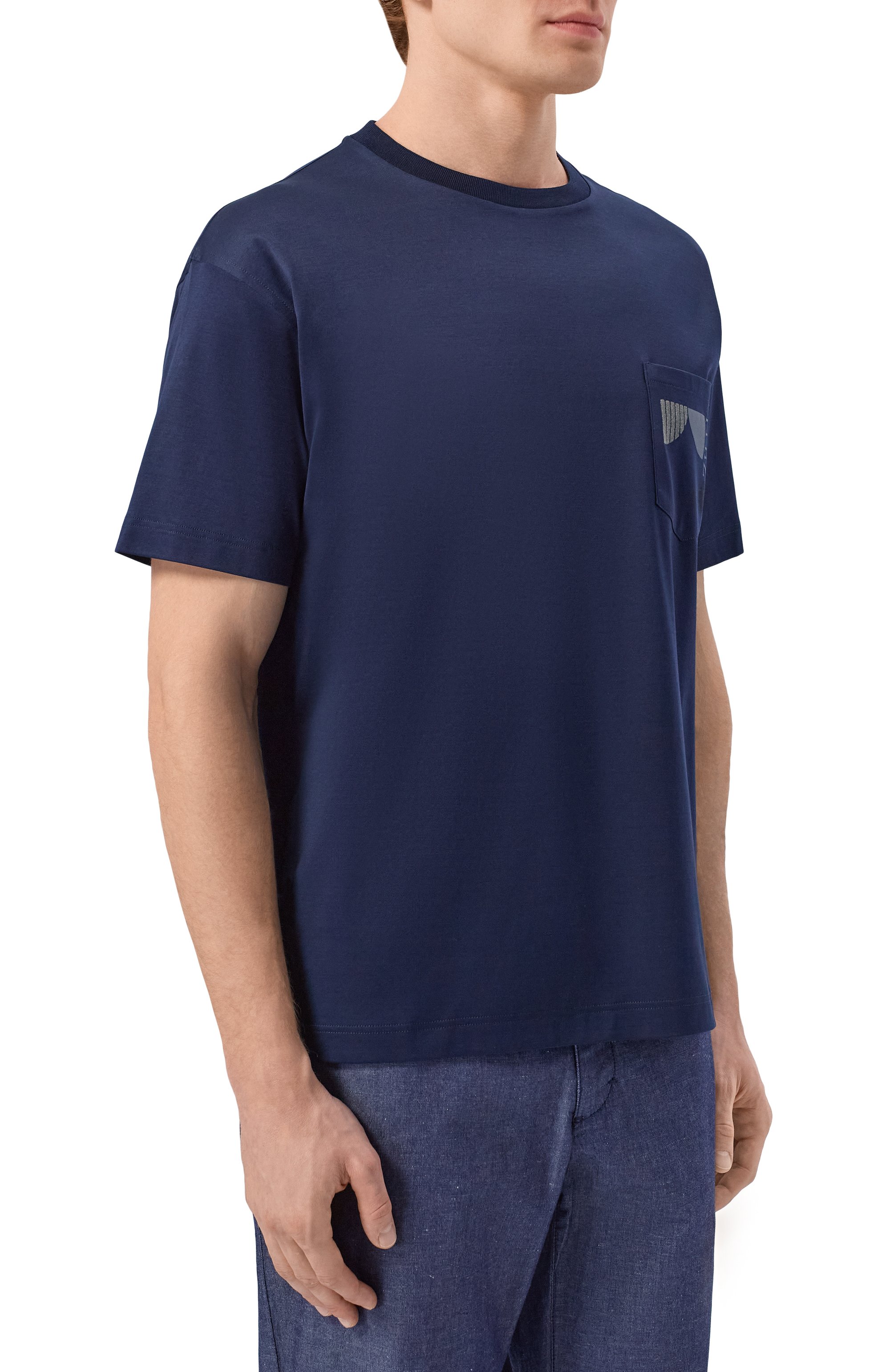 Хлопковая футболка ZILLI, арт. TSR03RM0100VZBPL0_001, фото 3