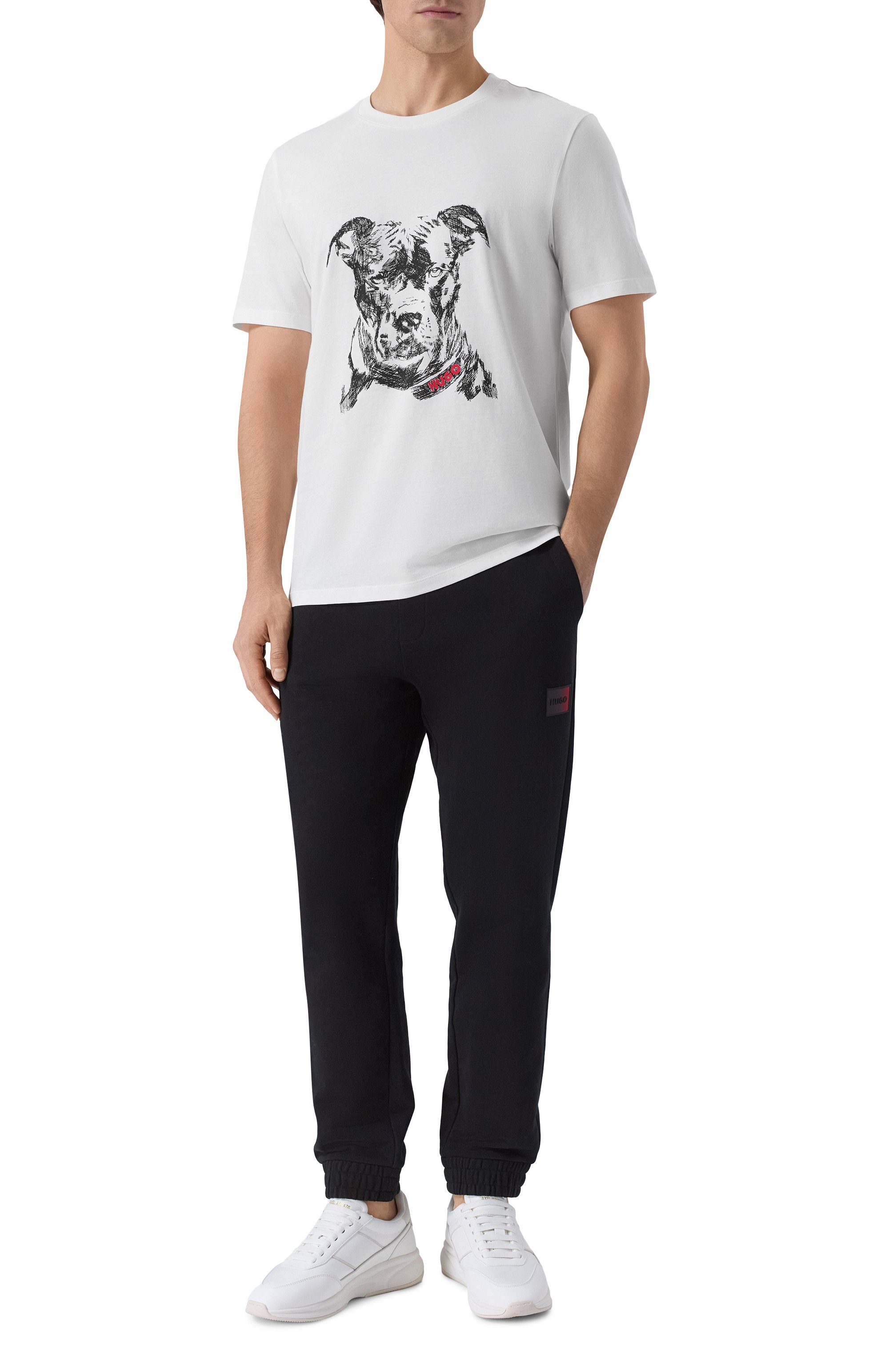 Хлопковая футболка HUGO, арт. 50553779, фото 2